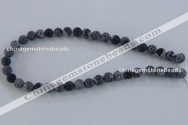 CAG7559 15.5 inches 6mm round frosted agate beads wholesale