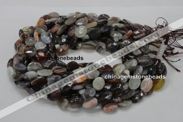 CAG757 15.5 inches 12*16mm faceted oval botswana agate beads