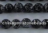 CAG7602 15.5 inches 8mm faceted round frosted agate beads wholesale