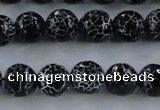 CAG7602 15.5 inches 8mm faceted round frosted agate beads wholesale