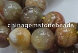 CAG767 15.5 inches 16mm round yellow agate gemstone beads wholesale