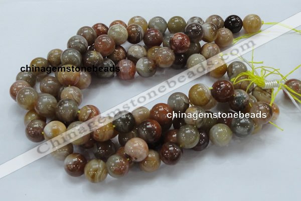 CAG767 15.5 inches 16mm round yellow agate gemstone beads wholesale