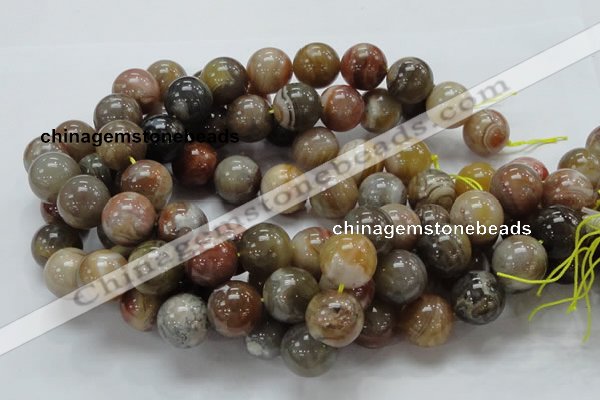 CAG768 15.5 inches 18mm round yellow agate gemstone beads wholesale