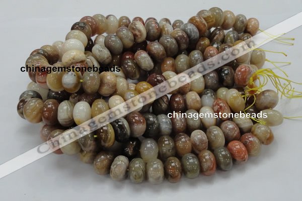 CAG771 15.5 inches 12*18mm rondelle yellow agate gemstone beads