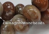 CAG772 15.5 inches 14*20mm rondelle yellow agate gemstone beads