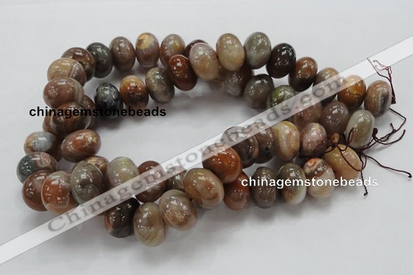 CAG772 15.5 inches 14*20mm rondelle yellow agate gemstone beads