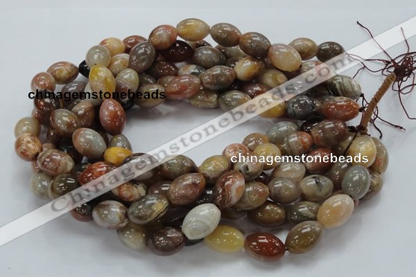 CAG773 15.5 inches 13*19mm rice yellow agate gemstone beads