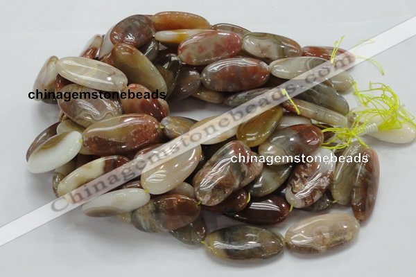 CAG783 15.5 inches 20*40mm oval yellow agate gemstone beads