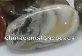 CAG784 15.5 inches 25*50mm oval yellow agate gemstone beads