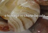 CAG785 15.5 inches 30*40mm oval yellow agate gemstone beads