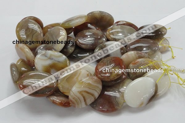 CAG785 15.5 inches 30*40mm oval yellow agate gemstone beads