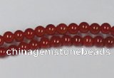 CAG7854 15.5 inches 2mm round red agate beads wholesale