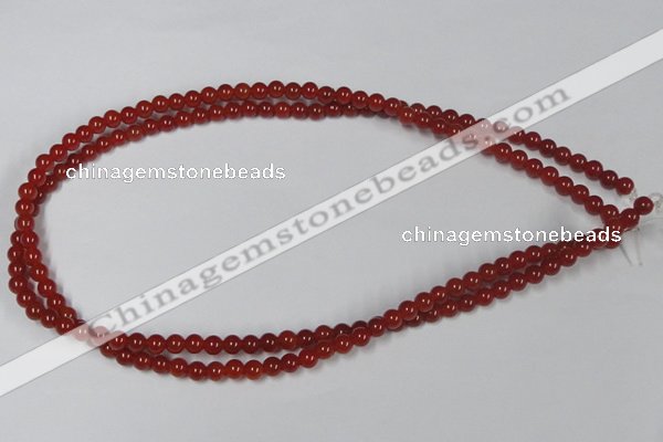 CAG7854 15.5 inches 2mm round red agate beads wholesale