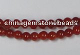 CAG7855 15.5 inches 3mm round red agate beads wholesale