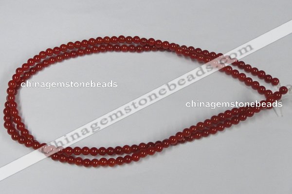 CAG7855 15.5 inches 3mm round red agate beads wholesale