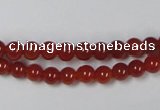 CAG7856 15.5 inches 4mm round red agate beads wholesale