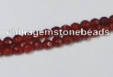 CAG7862 15.5 inches 5mm faceted round red agate beads wholesale