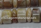 CAG787 15.5 inches 6*18mm & 12*18mm rondelle yellow agate beads