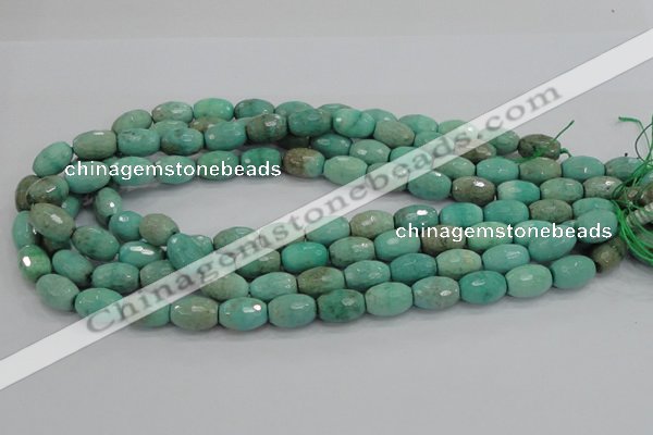CAG7883 15.5 inches 12*16mm faceted rice grass agate beads