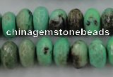 CAG7888 15.5 inches 10*14mm faceted rondelle grass agate beads