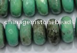 CAG7889 15.5 inches 12*16mm faceted rondelle grass agate beads