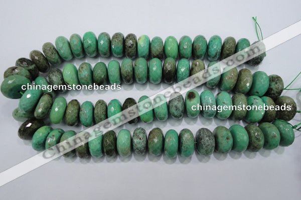 CAG7891 15.5 inches 15*20mm faceted rondelle grass agate beads