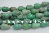 CAG7894 15.5 inches 6*10mm teardrop grass agate beads wholesale