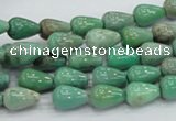 CAG7895 15.5 inches 8*10mm teardrop grass agate beads wholesale