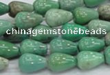 CAG7897 15.5 inches 10*14mm teardrop grass agate beads wholesale