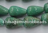 CAG7900 15.5 inches 15*20mm teardrop grass agate beads wholesale