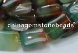 CAG791 15.5 inches 13*18mm rectangle rainbow agate gemstone beads