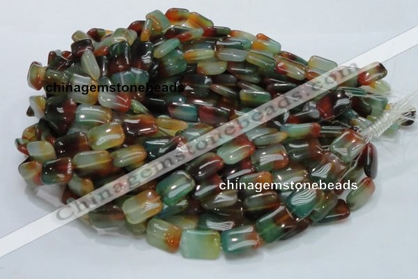 CAG791 15.5 inches 13*18mm rectangle rainbow agate gemstone beads