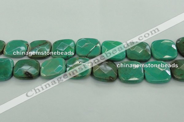 CAG7919 15.5 inches 35*35mm faceted square grass agate beads