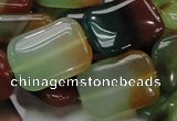 CAG792 15.5 inches 18*25mm rectangle rainbow agate gemstone beads