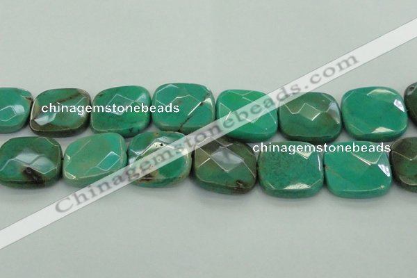 CAG7920 15.5 inches 40*40mm faceted square grass agate beads