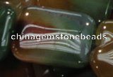 CAG794 15.5 inches 30*40mm rectangle rainbow agate gemstone beads