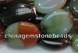 CAG798 15.5 inches 18*25mm oval rainbow agate gemstone beads