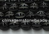 CAG8000 15.5 inches 8mm carved round black agate beads