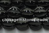 CAG8002 15.5 inches 12mm carved round black agate beads