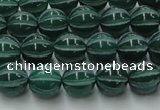 CAG8005 15.5 inches 8mm carved round green agate beads