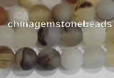 CAG8011 15.5 inches 6mm round matte Montana agate gemstone beads