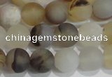 CAG8012 15.5 inches 8mm round matte Montana agate gemstone beads