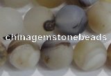 CAG8016 15.5 inches 14mm round matte Montana agate gemstone beads