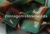 CAG804 15.5 inches 20*20mm diamond rainbow agate gemstone beads