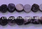 CAG8337 7.5 inches 10mm coin black plated druzy agate beads