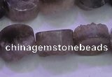 CAG8433 15.5 inches 16mm coin grey druzy agate gemstone beads