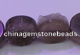 CAG8435 15.5 inches 20mm coin grey druzy agate gemstone beads