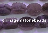 CAG8441 15.5 inches 10*14mm oval grey druzy agate gemstone beads