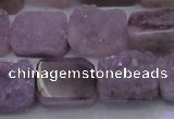 CAG8452 15.5 inches 12*16mm rectangle grey druzy agate gemstone beads