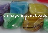 CAG8506 15.5 inches 15*20mm - 18*25mm freeform dragon veins agate beads